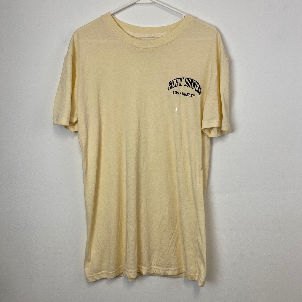 PacSun Yellow T-Shirt Pacific Sunwear Los Angles  Size Small
